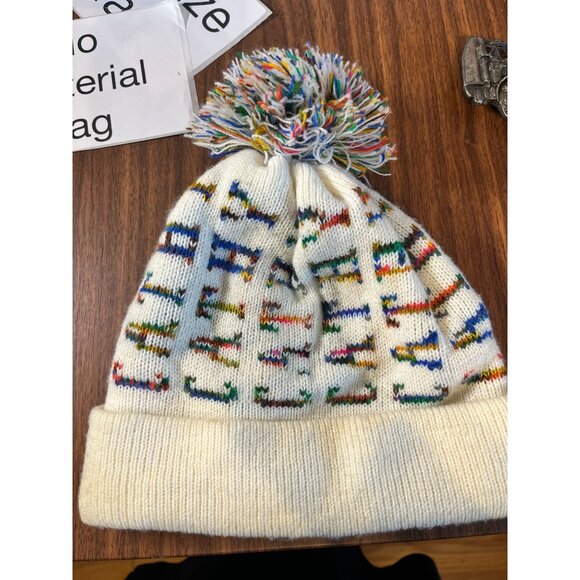 Retro Hand Knit Beanie Cathy Colorful Festive Holiday Preppy Classic Handmade - Picture 7 of 9